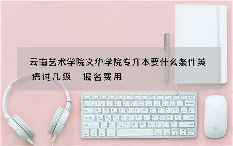 云南艺术学院文华学院专升本要什么条件英语过几级 报名费用